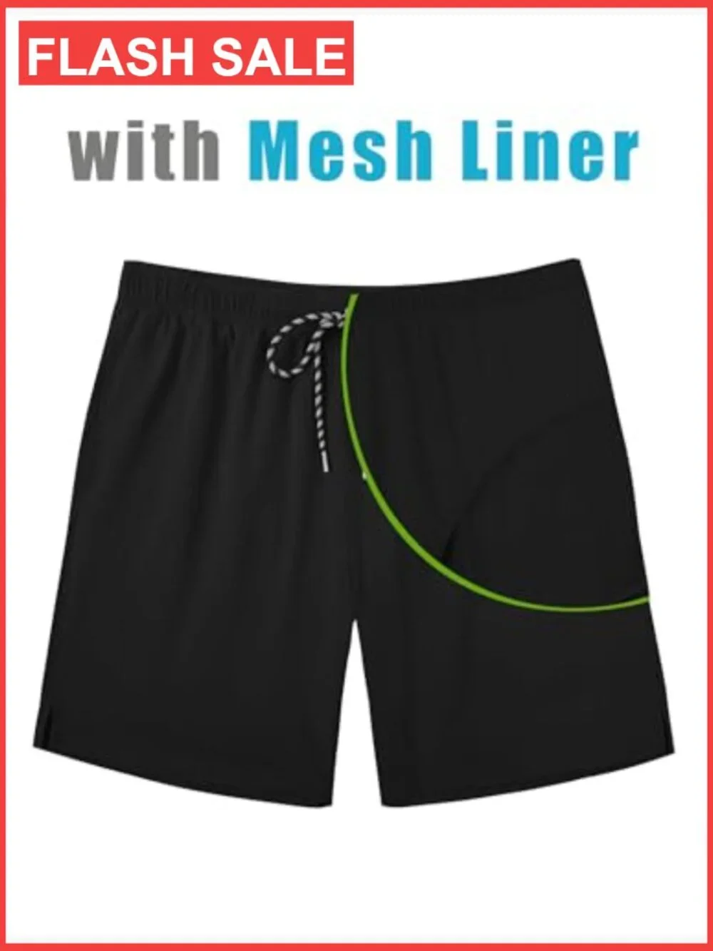 Mens Swim Trunks 7 inch Bathing Suit with Mesh Liner Swim Shorts Board Shorts